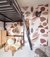 Roomblush - Behang Pieces - Bordeaux - Vliesbehang - 200cm x 285cm