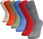 Kleurrijke Hoogwaardige Katoen Sokken Set | Gemerceriseerd Katoen Herensokken | 43-45