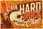 Spreukbord - Hard Rock - Hout - Vintage - Retro - Bord - Tekstbord - Wandbord - Wanddecoratie - Muurdecoratie - Cafe - Bar - Man - Cave