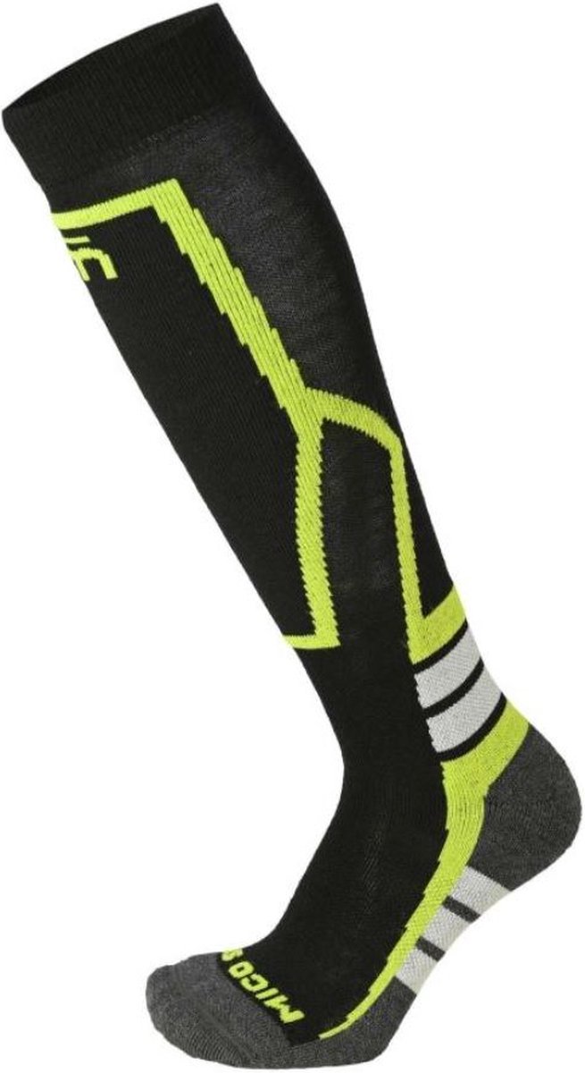 Mico Medium Weight Kinder Ski Sok Zwart
