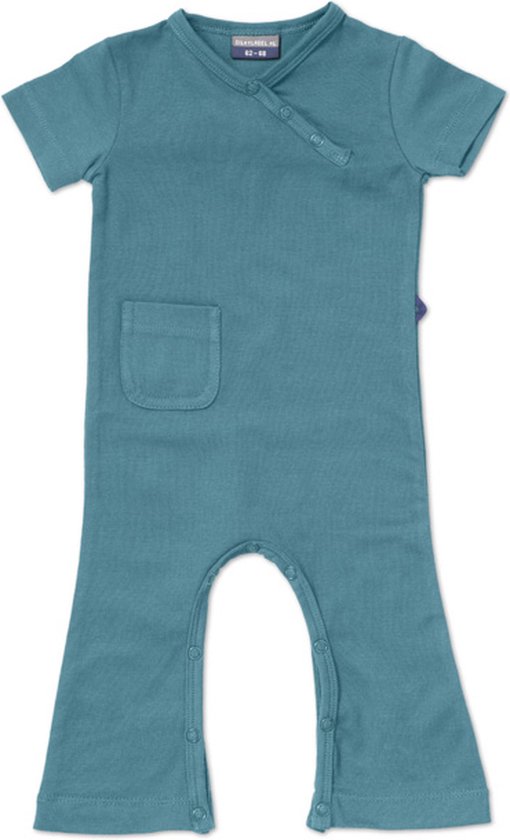 Silky Label jumpsuit maroc blue - korte mouw - maat 74/80 - blauw