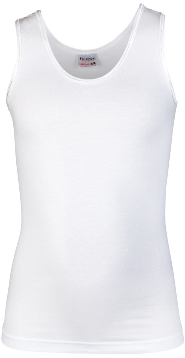 Beeren Comfort Feeling  katoen meisjes hemdje  brede band  - 152  - Wit