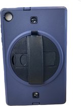 Tablet hoes voor Lenovo Tab M10 Plus (2de generatie) - Hand Strap Armor Case - Met Schouderriem - 10.3 inch (TB-X606) - Blauw
