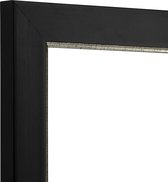 Fotolijst - Zwart met Zilver facetrandje - Fotomaat 11x15 - Ontspiegeld glas - Art.nr. 1050000111151