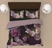 Inspirations Dekbedovertrek Katoen Purple Flowers 140 x 200/220 cm + 1 kussensloop