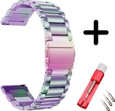 Fitbit Sense bandje staal regenboog kleur + toolkit