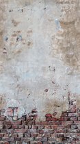 STEEN MET CEMENT MUUR FOTOBEHANG | Herhaalbaar Patroon - 1,59 x 2,80 meter - A.S. Création Metropolitan Stories "The Wall"
