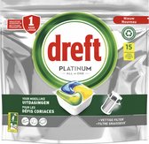 6x Dreft Platinum All In One Vaatwascapsules Citroen 15 stuks