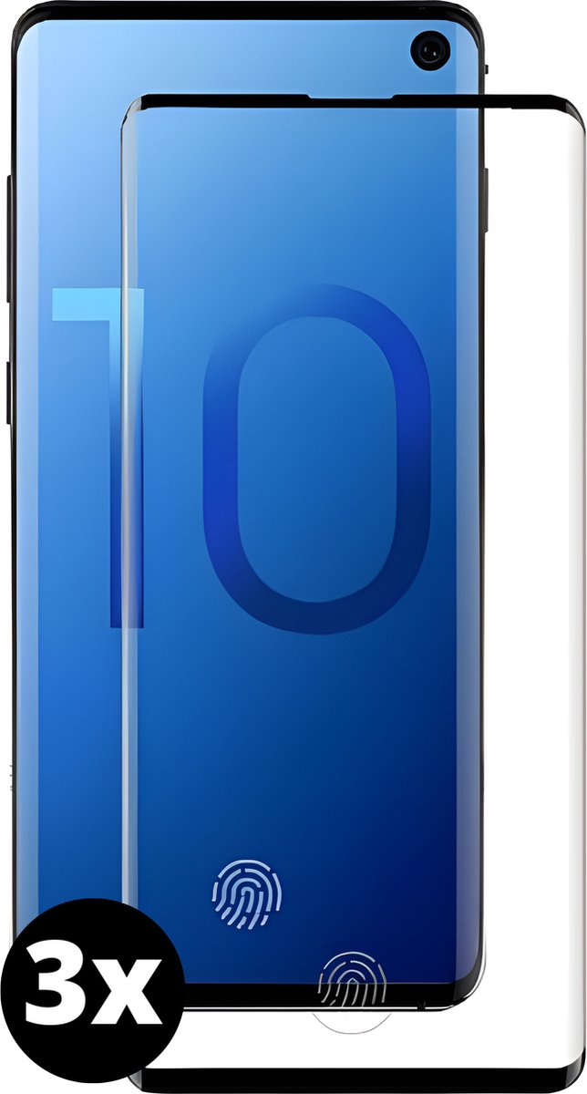 Fooniq Screenprotector Transparant 3x - Geschikt Voor Samsung Galaxy S10