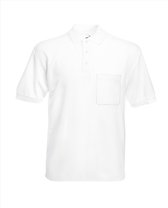 Wit Polo shirt Fruit of the Loom XXL