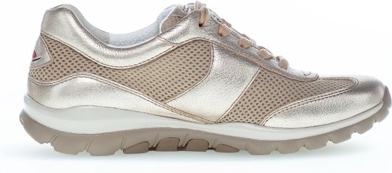 Gabor rollingsoft sensitive 86.966.89 - dames rollende wandelsneaker - zilver - (EU) (UK)