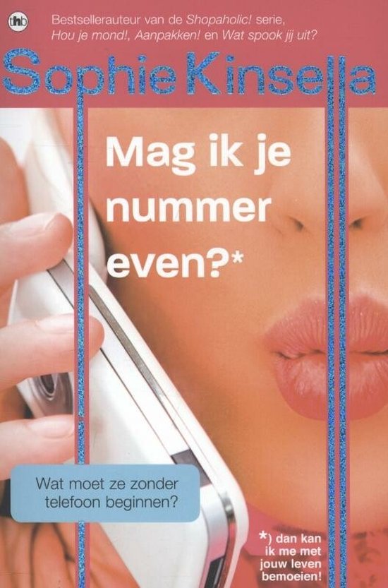 Boekomslag van 'Mag ik je nummer even?' met close-up van lippen en telefoon.