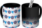 Magische Mok - Foto op Warmte Mokken - Koffiemok - Hippie - Vogels - Design - Magic Mok - Beker - 350 ML - Theemok