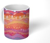 Mok - Koffiemok - Waves - Lijn - Design - Mokken - 350 ML - Beker - Koffiemokken - Theemok