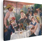 Artaza Canvas Schilderij Lunch van de Roeiers - Pierre-Auguste Renoir - 80x60 - Kunst - Canvas Print - Muurdecoratie