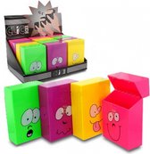 sig.box/huls - plastic - 85mm - 20 sig. - pop-up smiley - display (12-stuks)