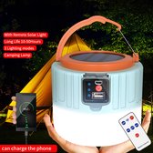 Solar - Campinglamp - Opladen via USB - 3 Verlichtingsmodus - Tentlamp - Nachtlampje - Zaklamp - Oranje