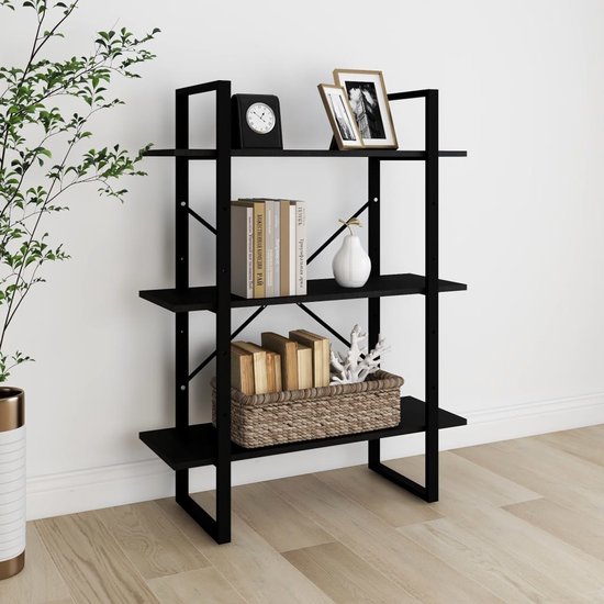 Vdxl boekenkast met 3 schappen 60x30x80 cm massief mangohout - Kasten