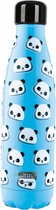 thermosfles Panda 1 liter RVS blauw