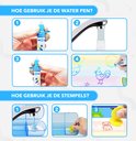Instructies voor het gebruik van de waterstift en stempels voor de watermat.