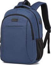 Kono Backpack - Laptop Bag 15.6 pouces - Sac à Dos Femme/Homme - Cartable avec Port USB et Antivol - 28L - Etanche - Blauw