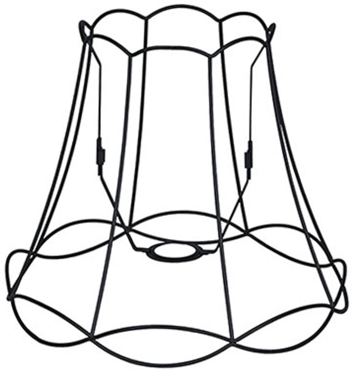 QAZQA granny frame - Retro Lampenkap - Ø 300 mm - Zwart -