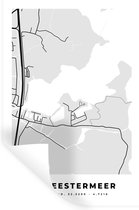Muurstickers - Sticker Folie - Kaart - Plattegrond - Nederland - Uitgeestermeer - Stadskaart - 40x60 cm - Plakfolie - Muurstickers Kinderkamer - Zelfklevend Behang - Zelfklevend behangpapier - Stickerfolie