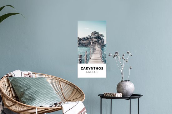 Stickers muraux - Film autocollant - Zakynthos - Grèce - Pont - 20x40 cm - Film adhésif - Stickers muraux Chambre d'enfant - Papier peint autocollant