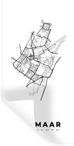 Stickers muraux - Plan de la ville - Wit Zwart - Carte - Alkmaar - Nederland Bas - Carte - 20x40 cm - Feuille adhésive