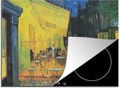 KitchenYeah® Inductie beschermer 60x52 cm - Caféterras bij nacht - Vincent van Gogh - Kookplaataccessoires - Afdekplaat voor kookplaat - Inductiebeschermer - Inductiemat - Inductieplaat mat