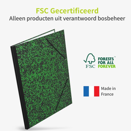 Chemise à dessin A3 - Annonay Avec Élastiques - 32 x 45 cm - Vert