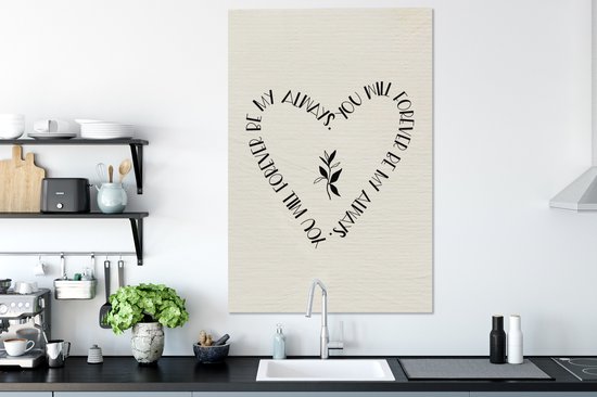Canvas schilderij 90x140 cm - Wanddecoratie You will forever be my always - Verliefd - Quotes - Relatie - Spreuken - Muurdecoratie woonkamer - Slaapkamer decoratie - Kamer accessoires - Schilderijen