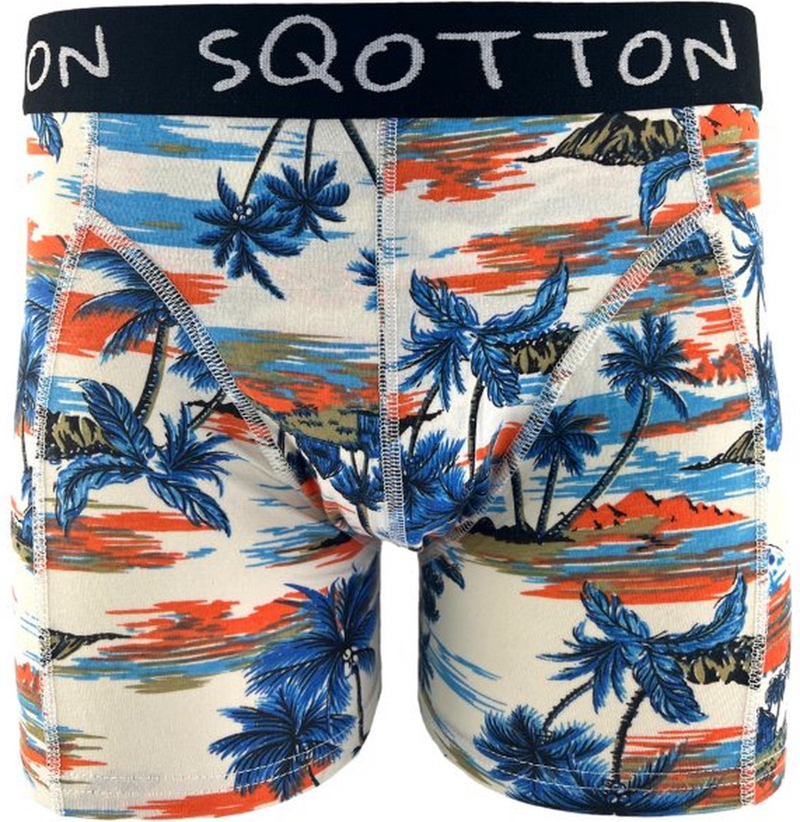 Boxershort - SQOTTON® - Tropical - Ecru - Maat L