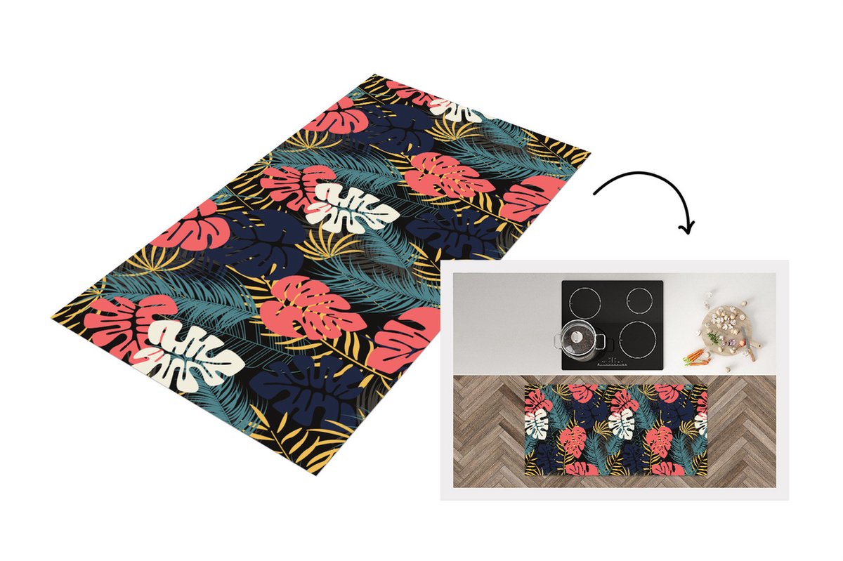 KitchenYeah Keukenloper - Loper keuken - Flora - Goud - Patronen - Hawaii - Tropisch - Keukenloper vinyl, foto 7
