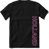 Nederland - Licht Roze - T-Shirt Heren / Dames  - Nederland / Holland / Koningsdag Souvenirs Cadeau Shirt - grappige Spreuken, Zinnen en Teksten. Maat 3XL