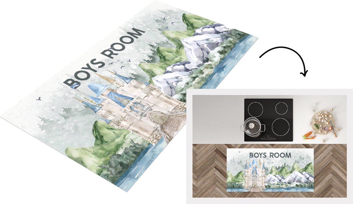 KitchenYeah Keukenloper - Loper keuken - Quotes - Boys room - Jongens - Spreuken - Keukenloper vinyl multicolor, foto 2