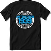 1939 Limited Edition | Feest Kado T-Shirt Heren - Dames | Wit - Blauw | Perfect Verjaardag Cadeau Shirt | Grappige Spreuken - Zinnen - Teksten | Maat 3XL