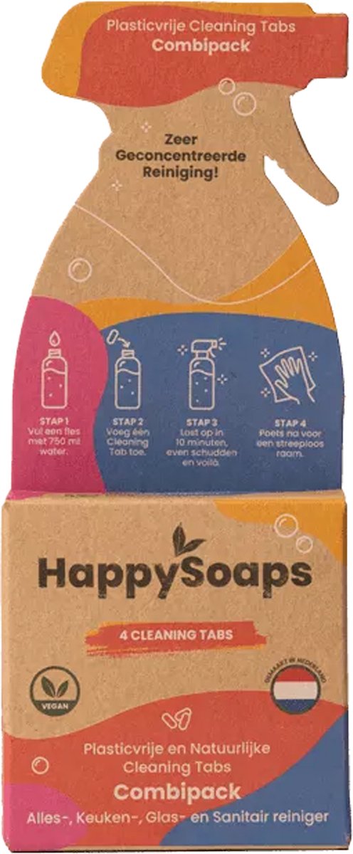 HappySoaps Cleaning Tabs – Combipack  – 100% Plasticvrij & Vegan