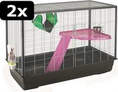 2x RATTENKOOI ZENO 3 KNOCK 100X50X70CM