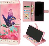 Casemania Hoesje Geschikt voor Samsung Galaxy A03 met Vlinder Print - Portemonnee Book Case - Kaarthouder & Magneetlipje