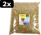 2x GEMENGDE VIJVERSTICKS 1200GR