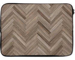 Laptophoes 13 inch - Patronen - Hout - Bruin - Laptop sleeve
