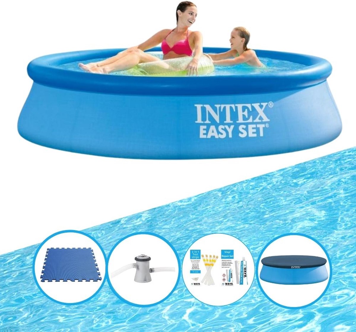 zout Maxim Afgeschaft Intex Zwembad Easy Set - Inclusief accessoires - 244x61 cm | bol.com