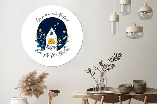 Wall Circle - Wall Circle Inside - Proverbes - Citations - Allez-vous dehors ? - ⌀ 150 cm - Décoration murale - Peintures ronds