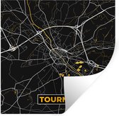 Stickers Stickers muraux - Plan de la ville - Tournai - Or - Carte - Carte - 30x30 cm - Feuille adhésive