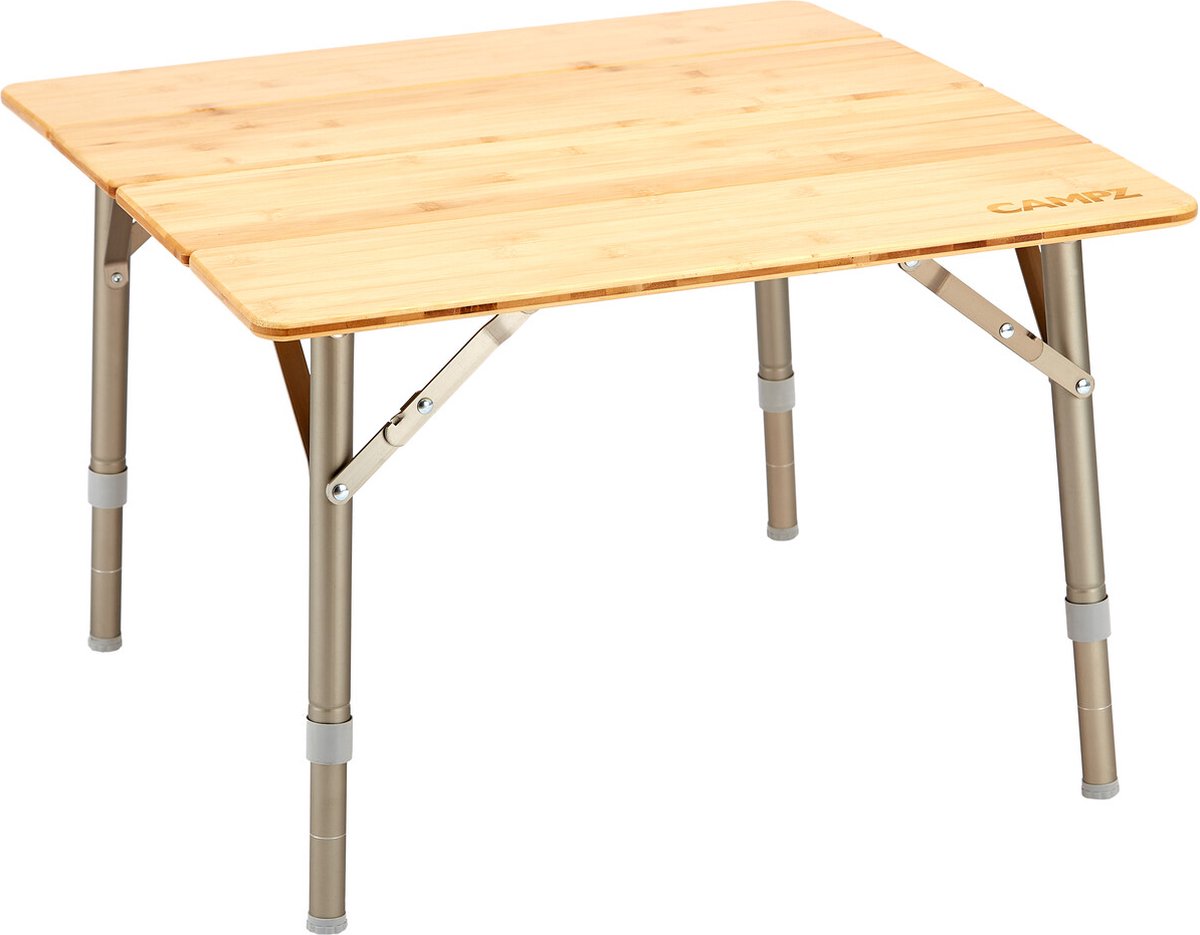 CAMPZ Bamboe tafel 60x60x40cm, bruin