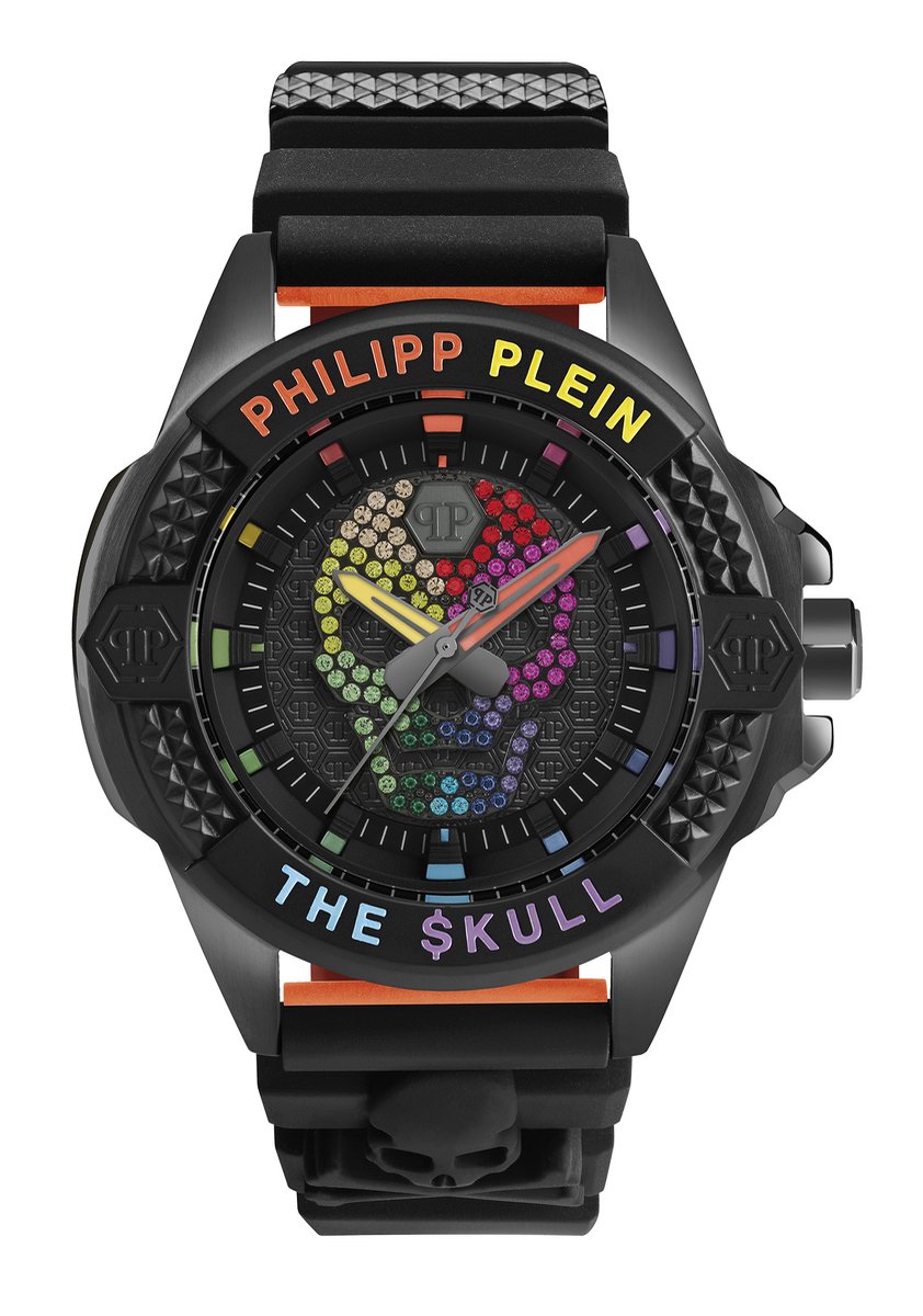 Philipp Plein The $Kull PWAAA1121 Horloge - Siliconen - Zwart - Ø 44 mm