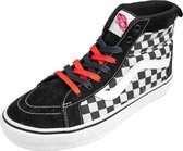 Sneakerveters | Platte schoenveters | dubbele kleur | zwart rood | 100 cm