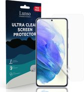 Lunso - Duo Pack (2 stuks) Beschermfolie - Full Cover Screen Protector - Geschikt voor Samsung Galaxy S22