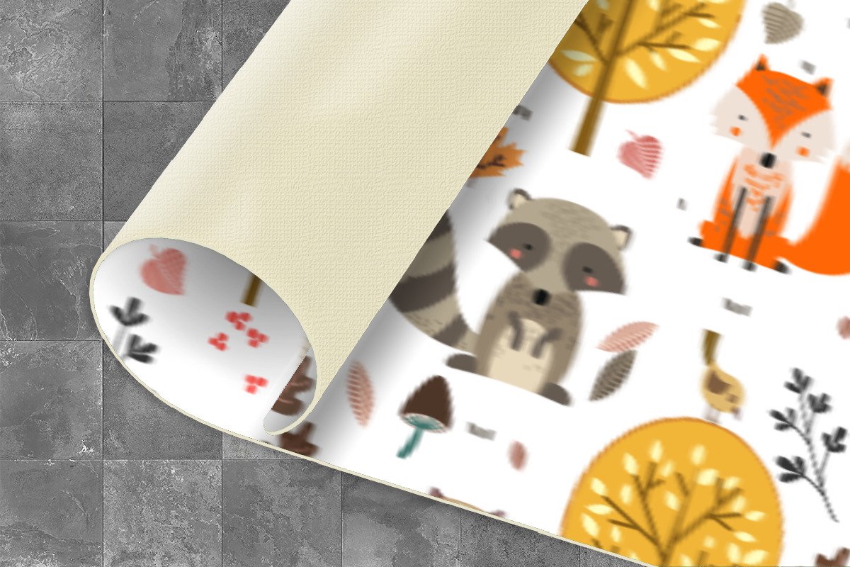 KitchenYeah Keukenloper - Keukenmat - Design - Dieren - Bos - 360x60 cm - Keuken vloerkleed Multicolor